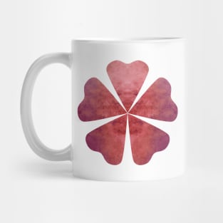 Red pink grunge flower Mug